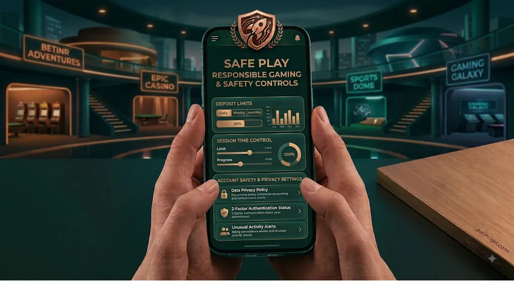 BetinR responsible gaming account safety and privacy awareness