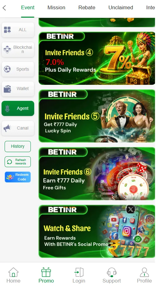 Betinr agent promotion details screenshot