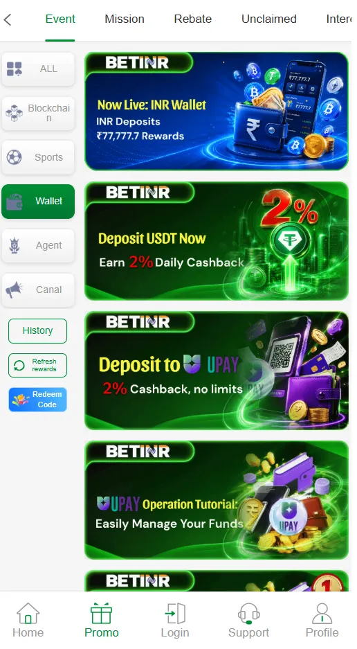 Betinr wallet promotion screenshot